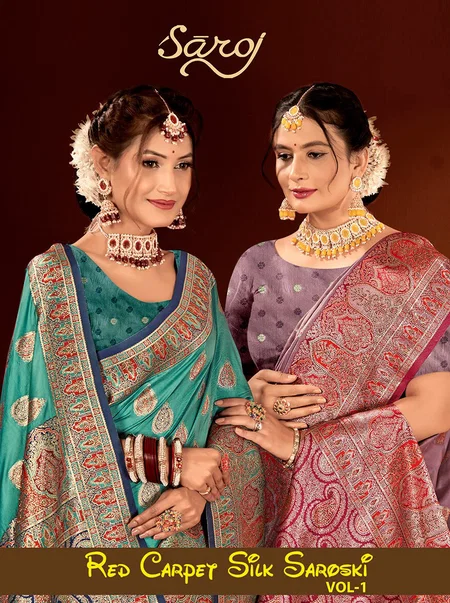 Red Carpet Silk Saroski Vol 1 By Saroj Rich Pallu Saree Exporters In India